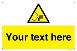 Custom warning sudden loud noise